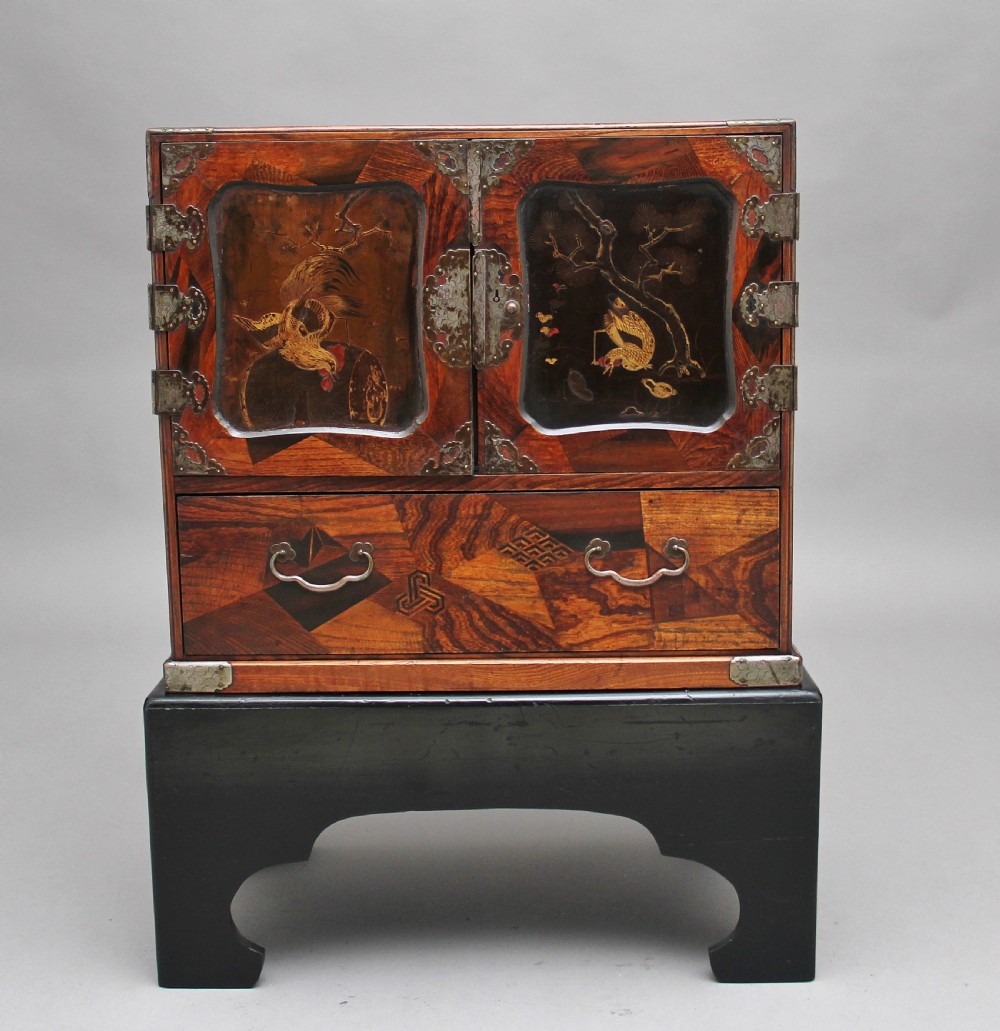 19th Century Japanese parquetry cabinet View IV