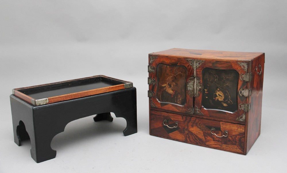 19th Century Japanese parquetry cabinet View XI