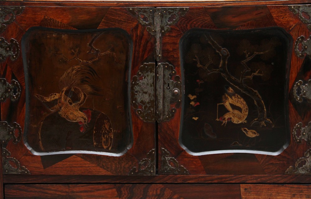 19th Century Japanese parquetry cabinet View XII