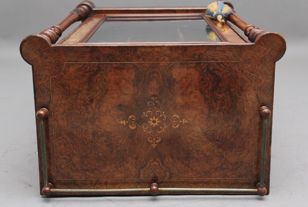 19th Century burr walnut inlaid music cabinet View IX