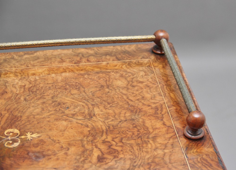19th Century burr walnut inlaid music cabinet View X