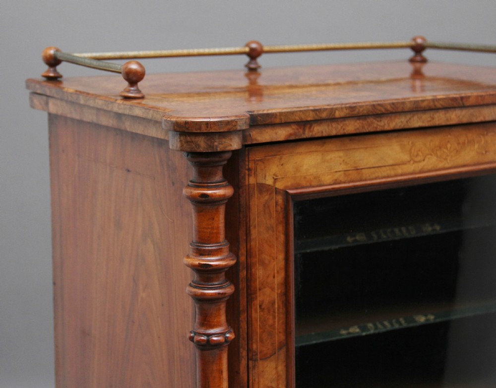 19th Century burr walnut inlaid music cabinet View XI