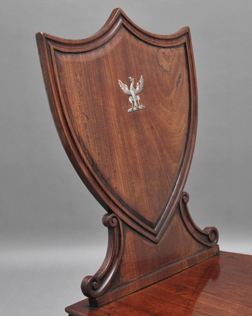 Pair of early 19th Century mahogany hall chairs View VII