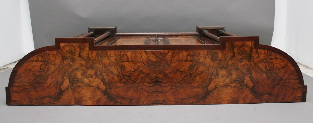 19th Century burr walnut breakfront credenza View VI