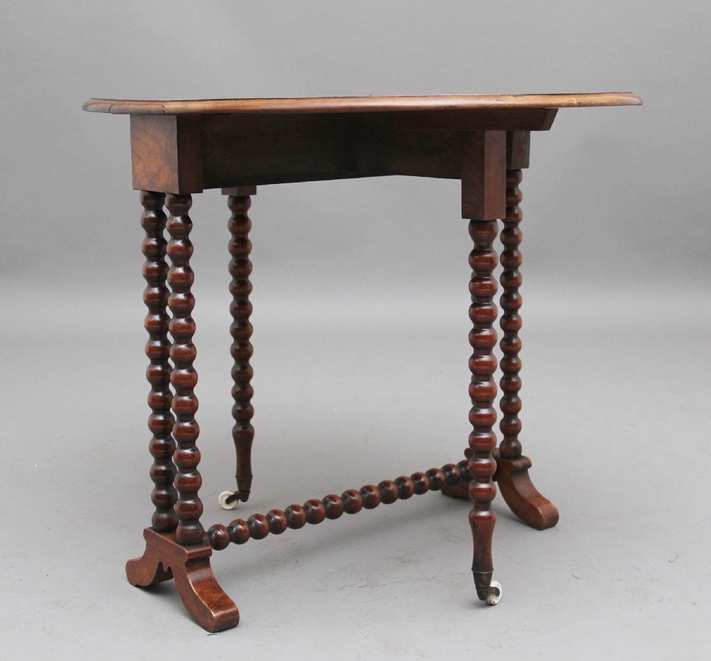19th Century burr walnut Sutherland table View V
