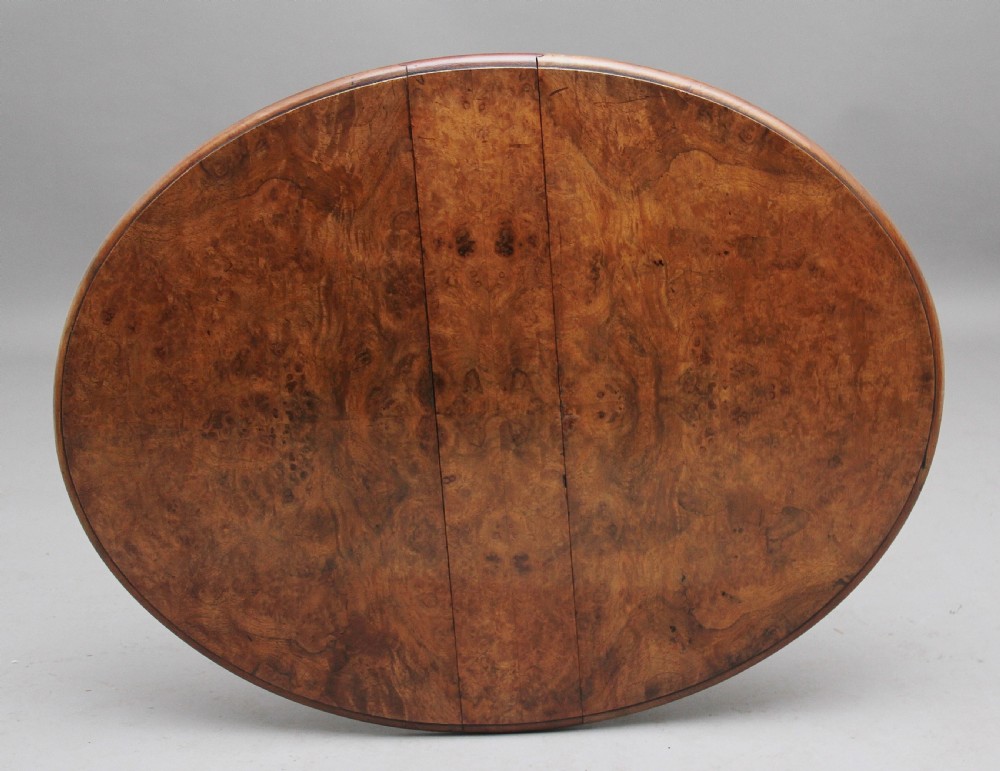 19th Century burr walnut Sutherland table View VIII