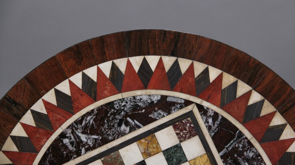 19th Century rosewood and pietra dura occasional table View III