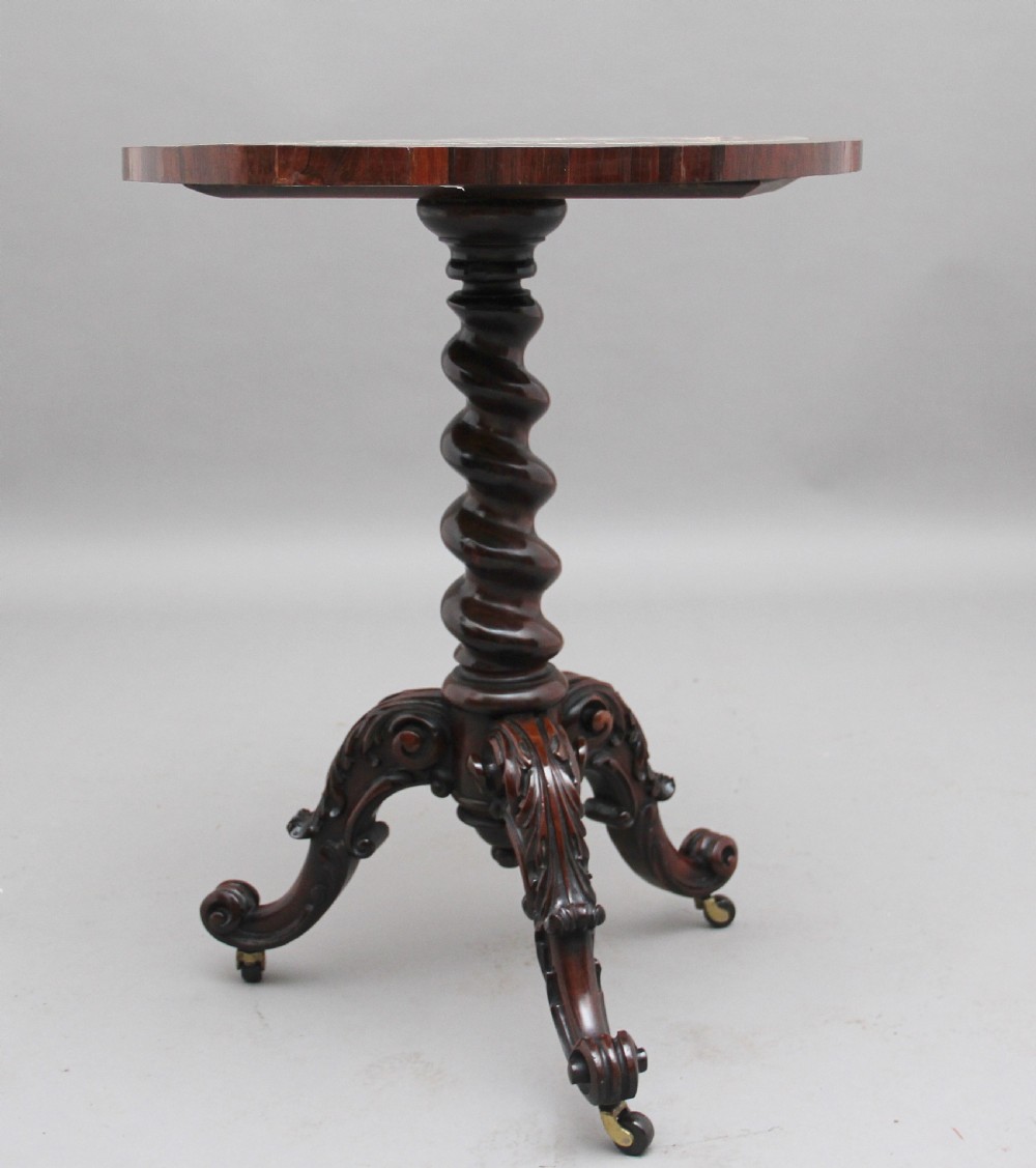 19th Century rosewood and pietra dura occasional table View IV