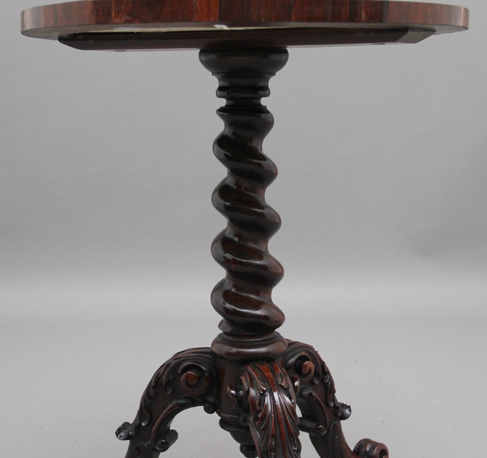 19th Century rosewood and pietra dura occasional table View VI