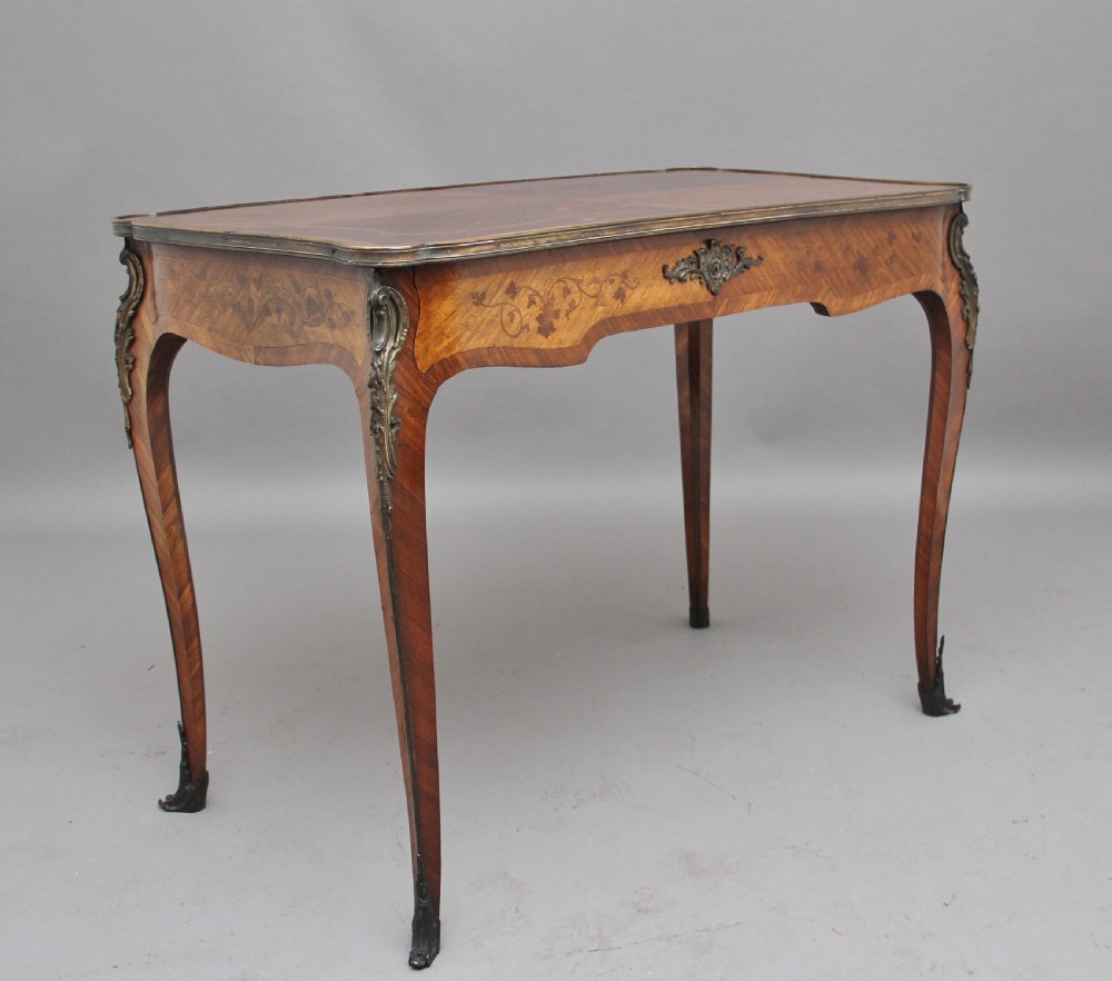 19th Century French Kingwood and marquetry centre table