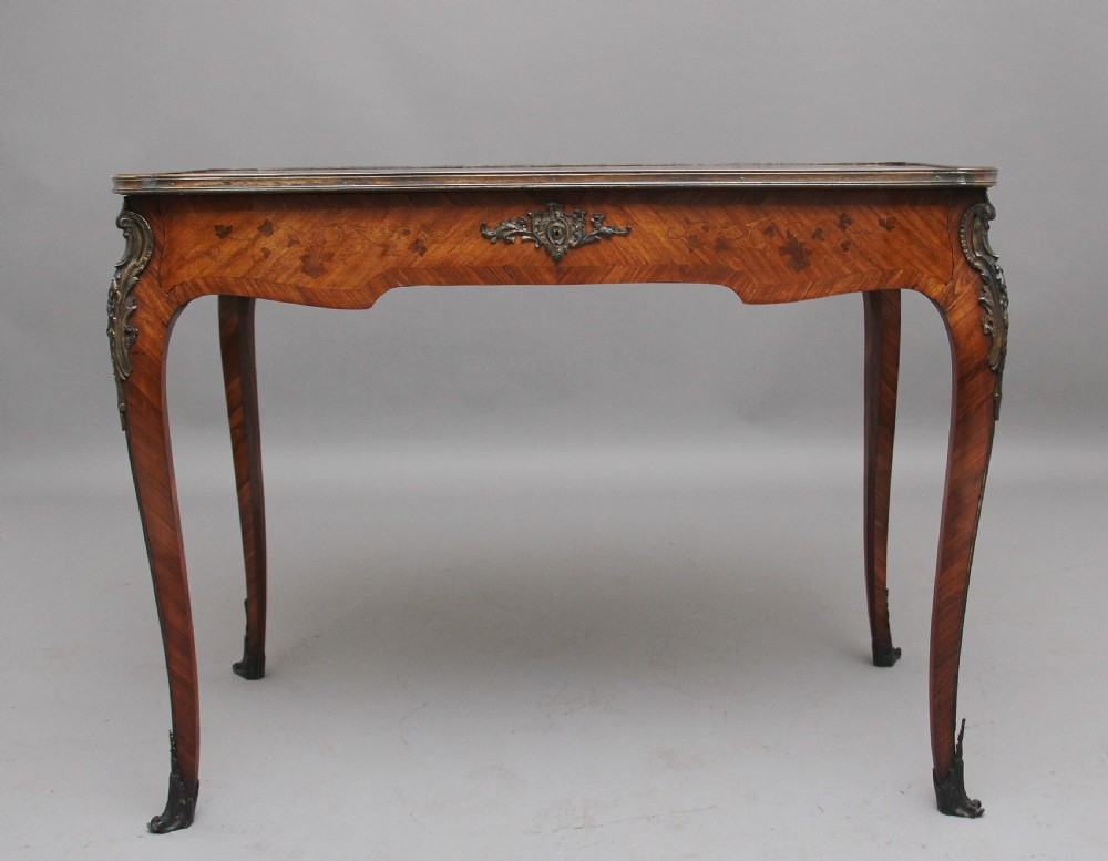 19th Century French Kingwood and marquetry centre table View III