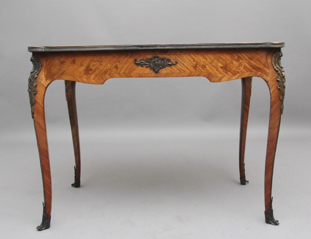 19th Century French Kingwood and marquetry centre table View V
