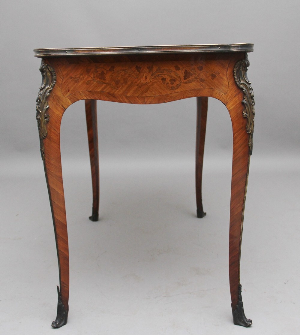 19th Century French Kingwood and marquetry centre table View VI