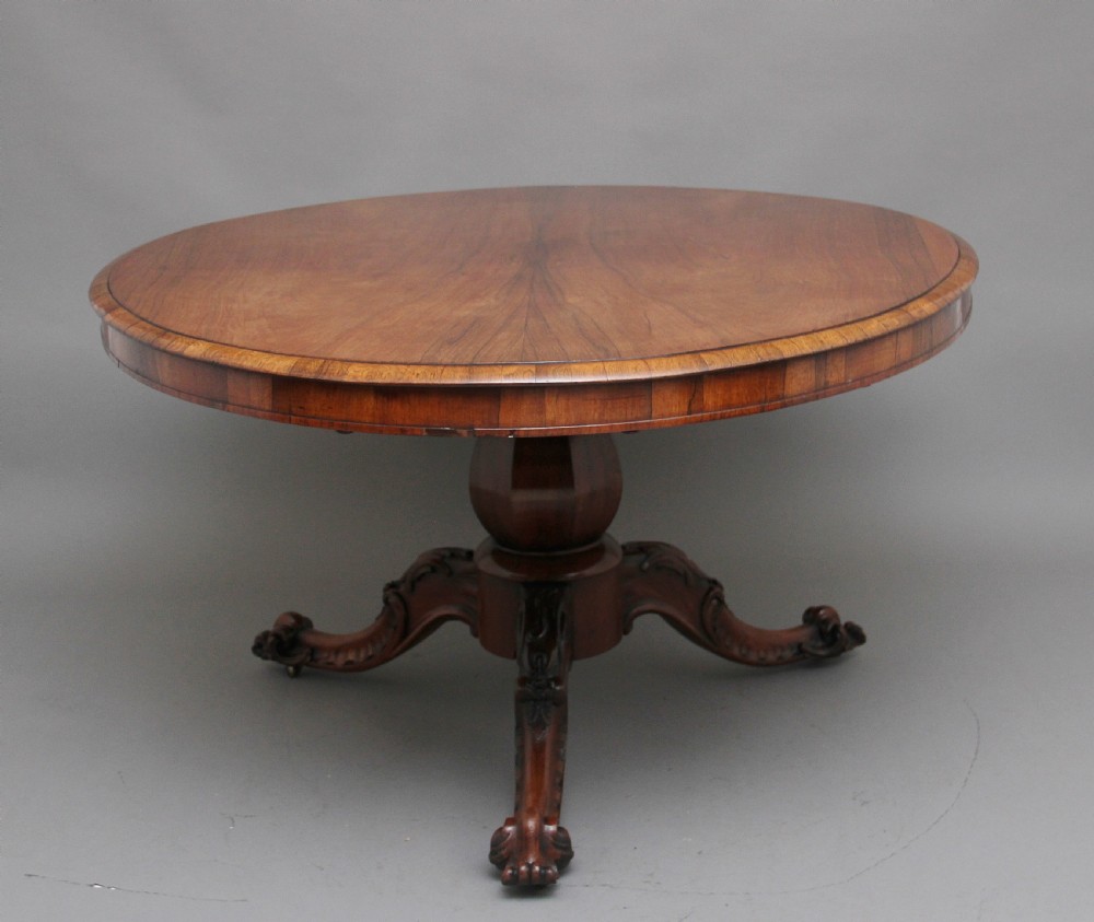 19th Century rosewood breakfast table View VII
