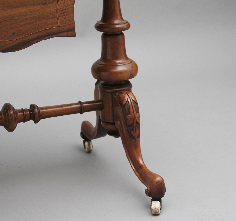19th Century burr walnut games table View X