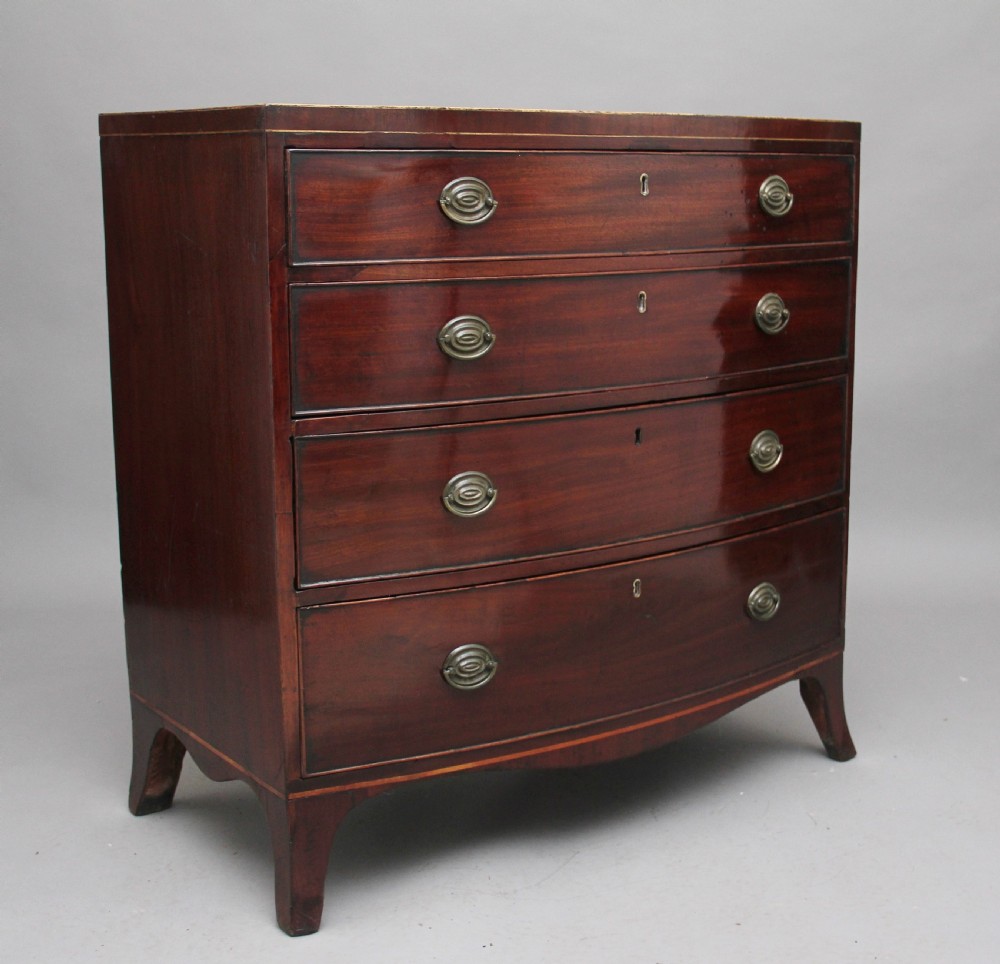 Early 19th Century mahogany bowfront chest of drawers View II