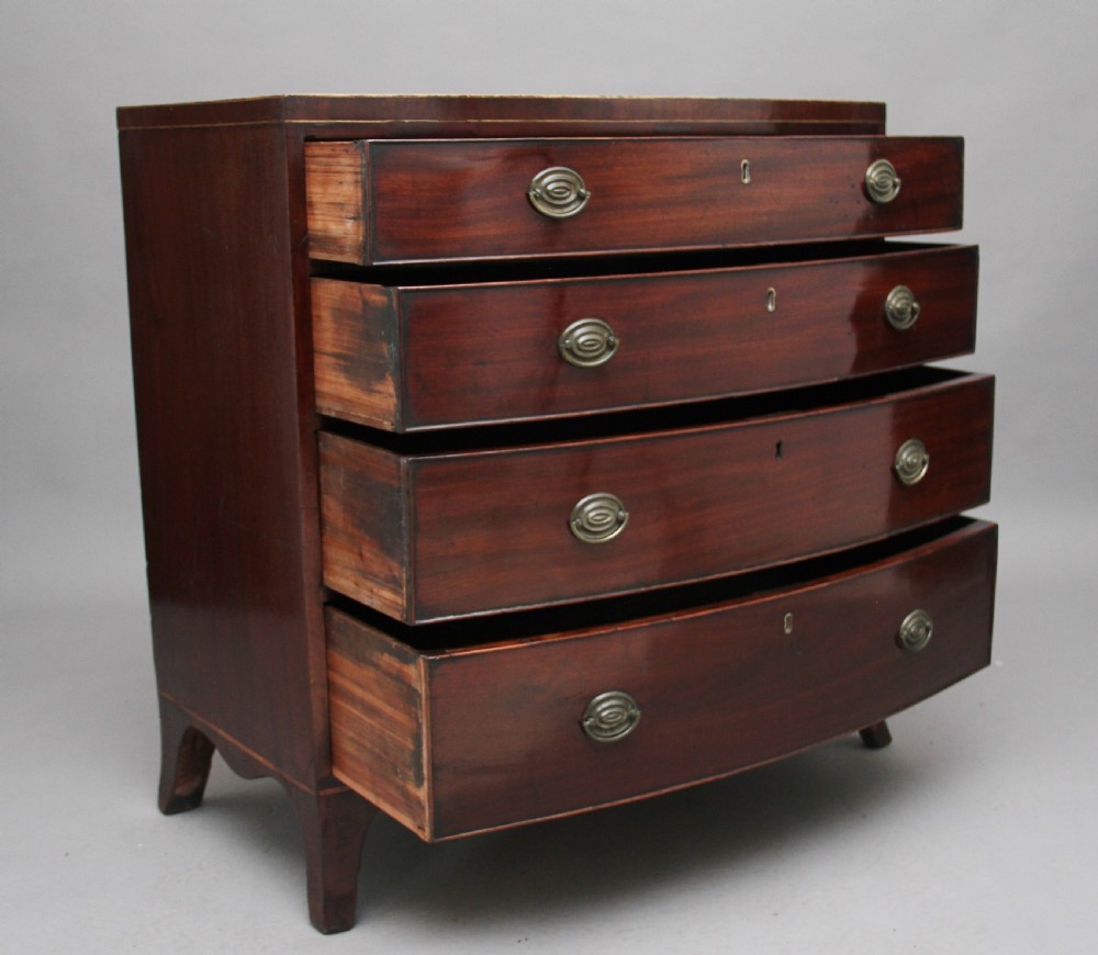 Early 19th Century mahogany bowfront chest of drawers View III