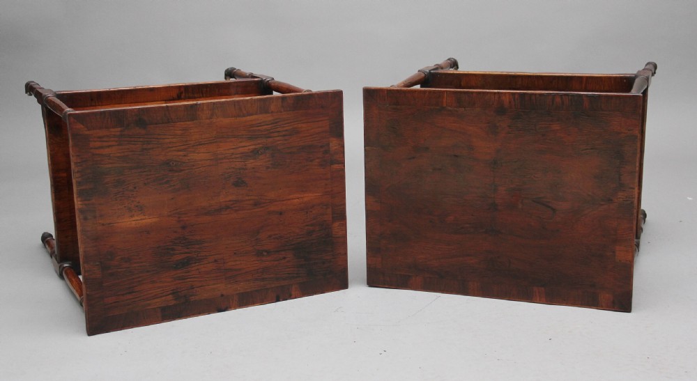 Pair of 20th Century yew wood occasional tables View V