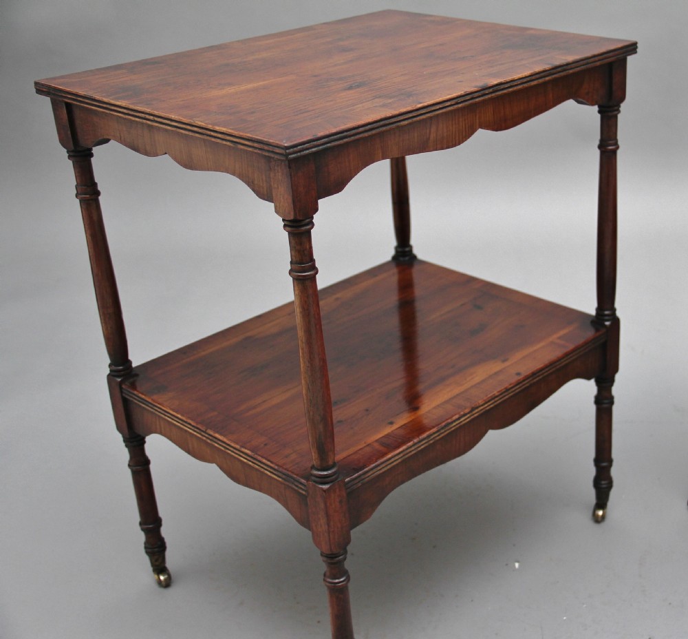 Pair of 20th Century yew wood occasional tables View VII