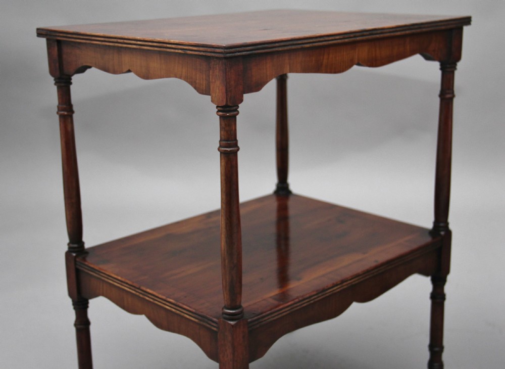 Pair of 20th Century yew wood occasional tables View IX