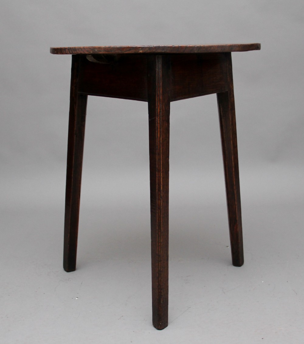 Early 19th Century oak & elm cricket table View III