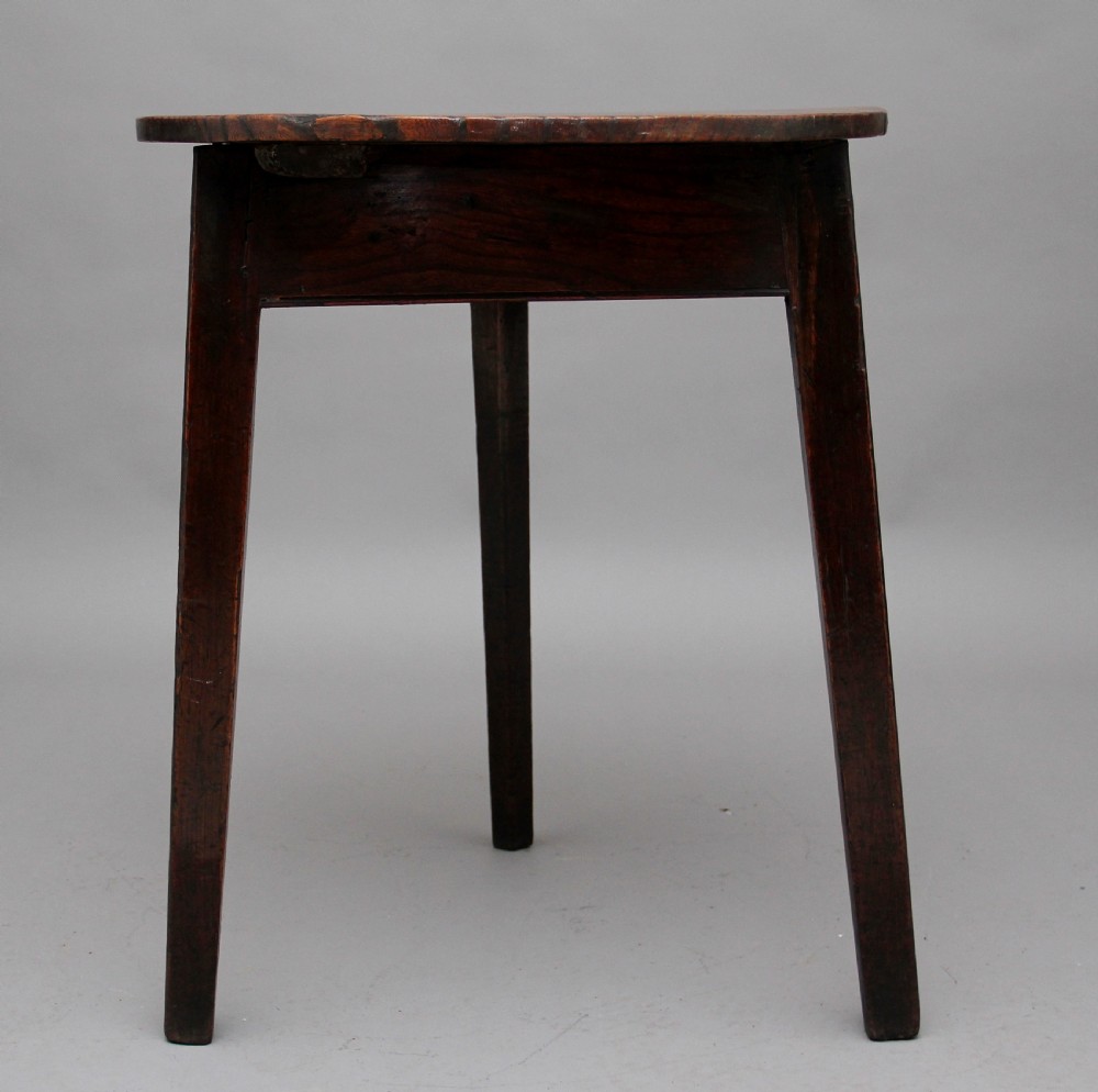 Early 19th Century oak & elm cricket table View IV