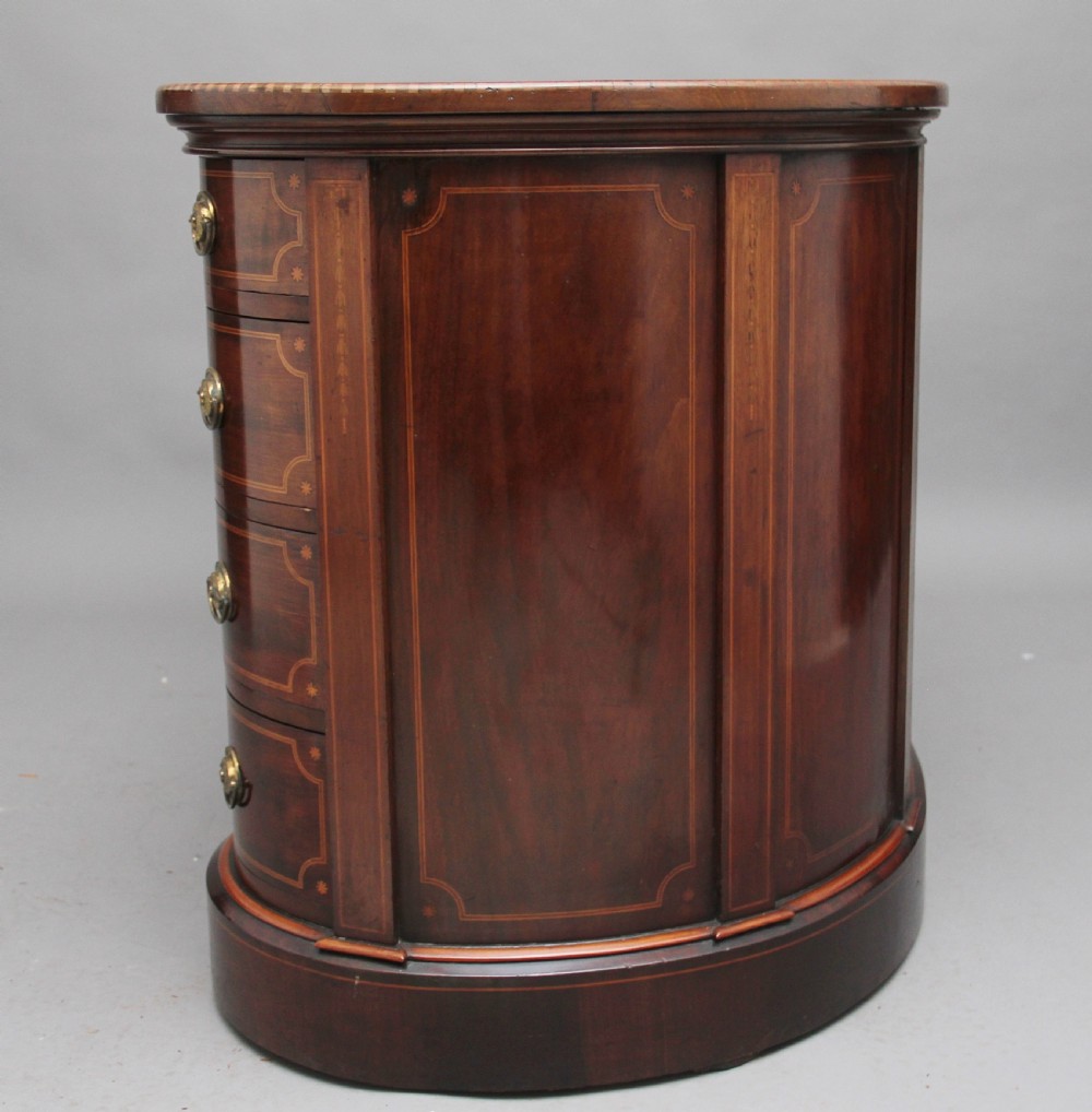 19th Century inlaid mahogany kidney shaped desk with a wonderful provenance  View IX