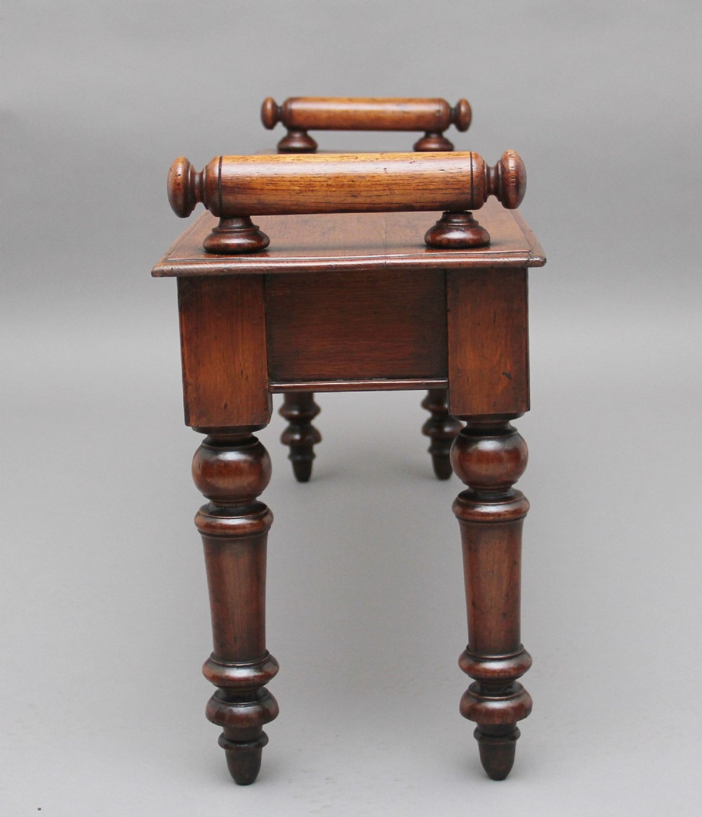 19th Century oak hall bench View V