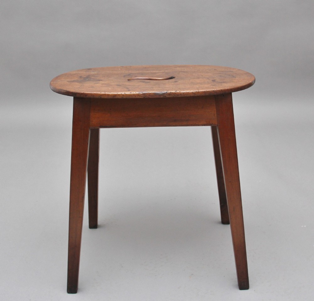 Early 19th Century fruitwood stool