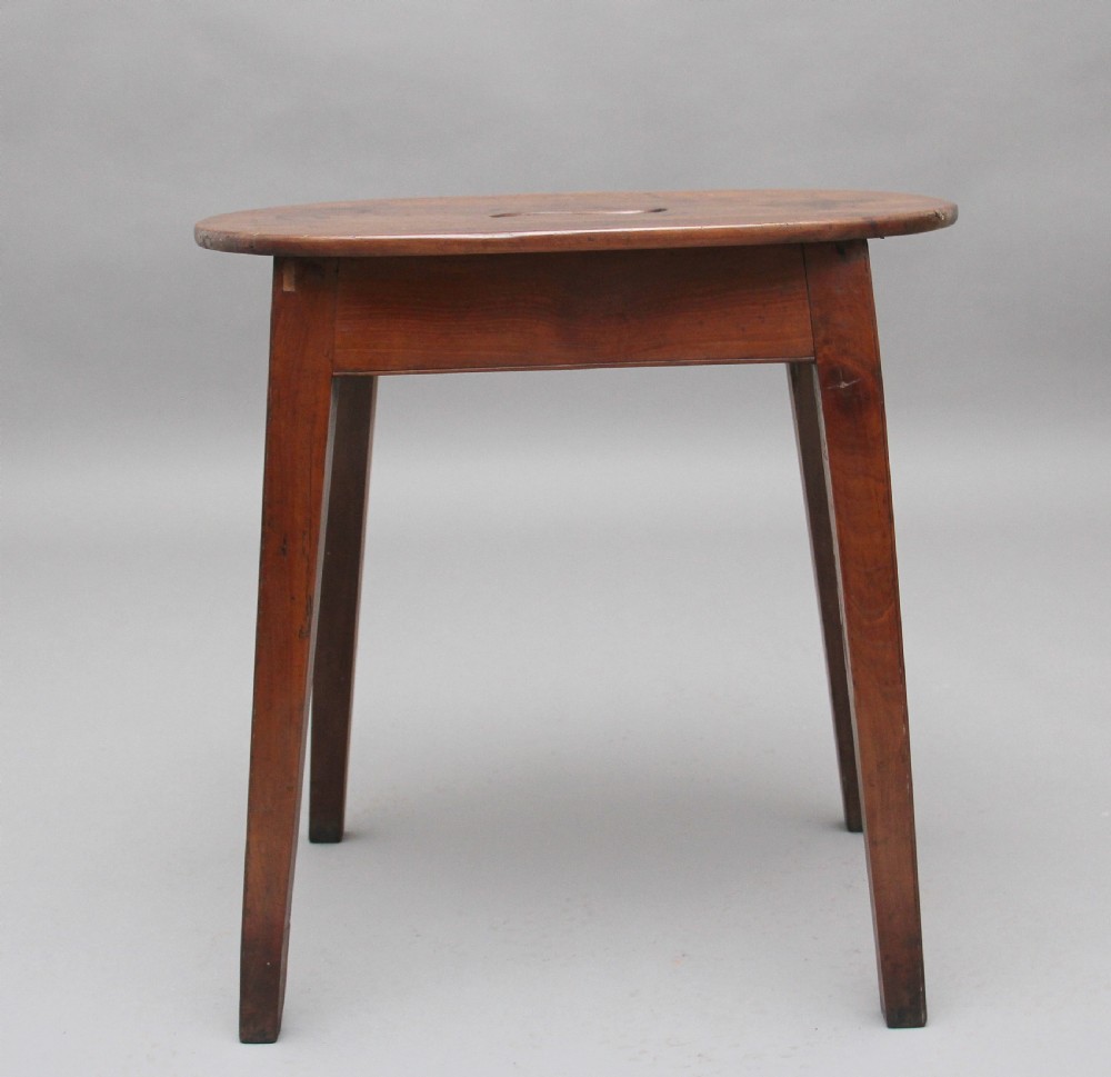 Early 19th Century fruitwood stool View V