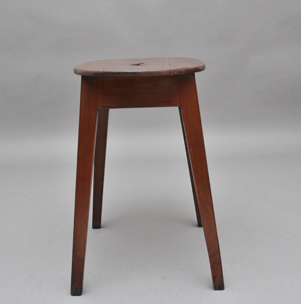 Early 19th Century fruitwood stool View VII