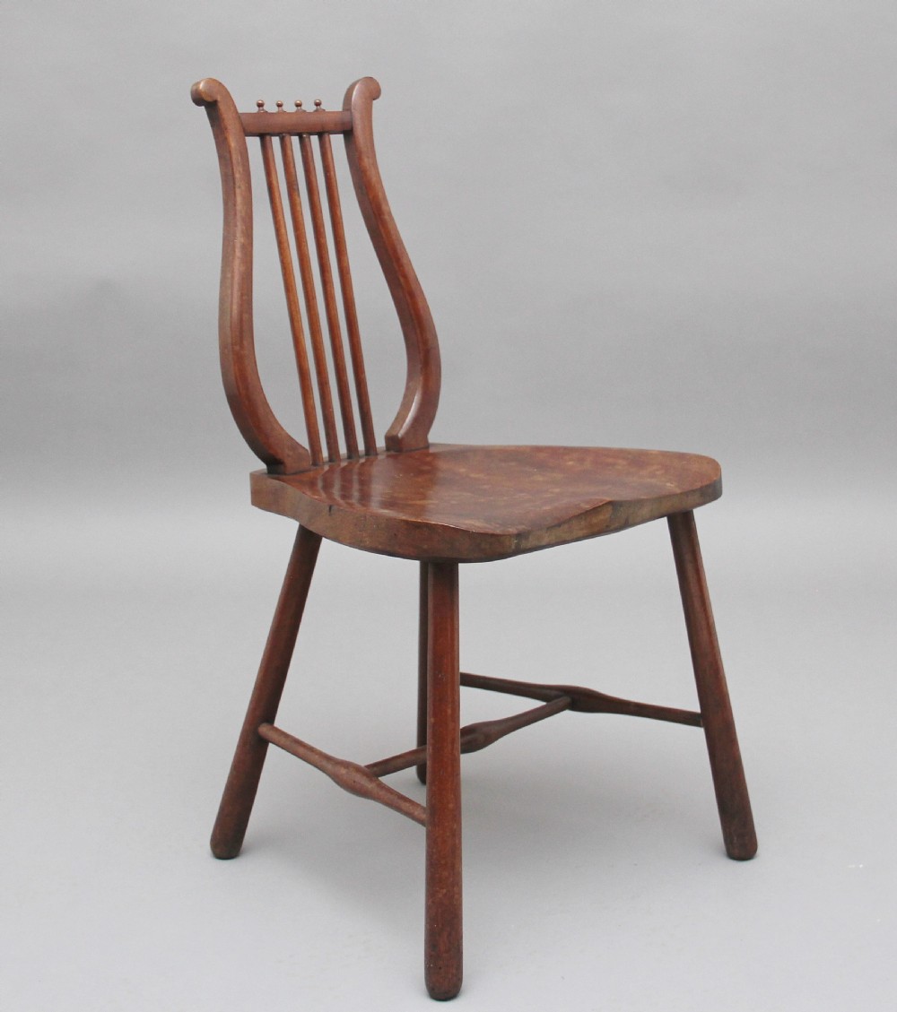 Early 19th Century fruitwood country side chair