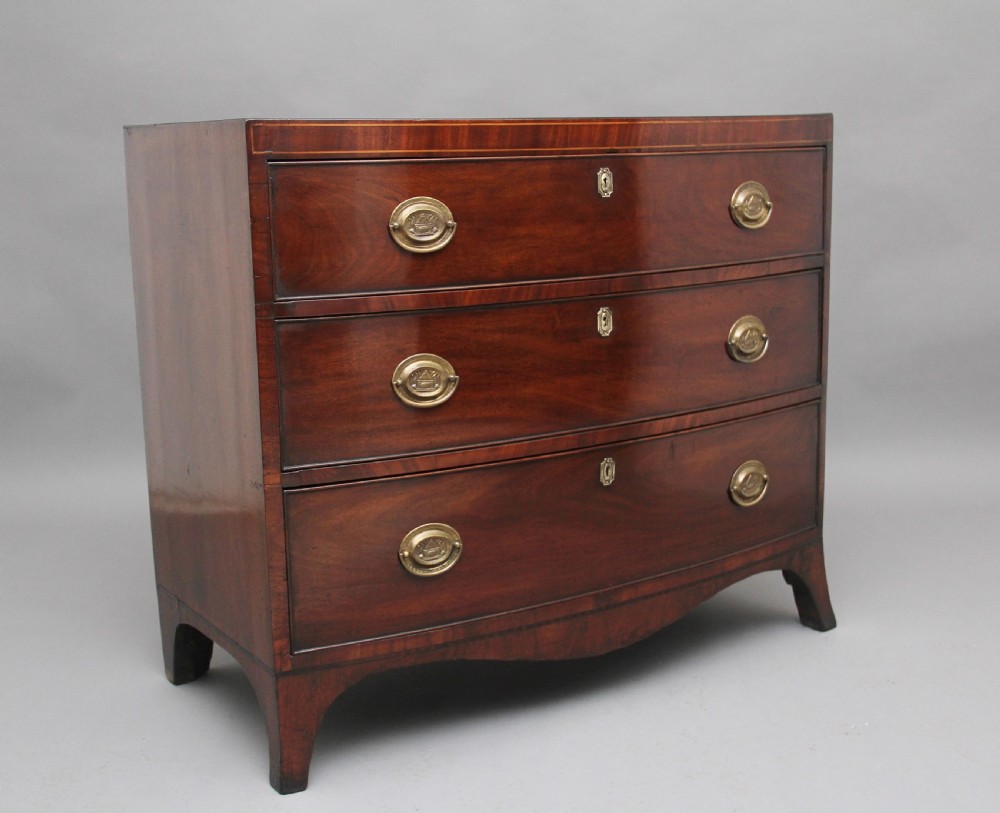 Early 19th Century mahogany bowfront chest View II