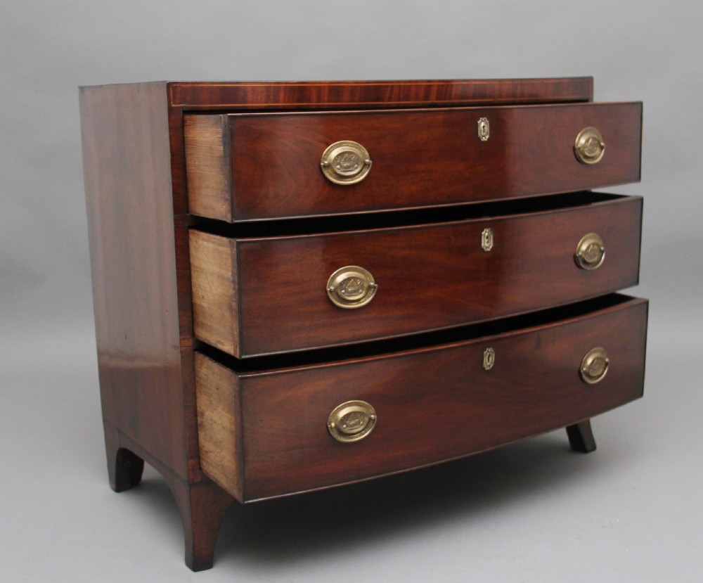 Early 19th Century mahogany bowfront chest View III