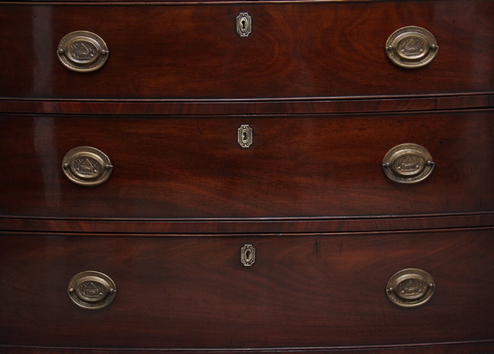 Early 19th Century mahogany bowfront chest View VIII