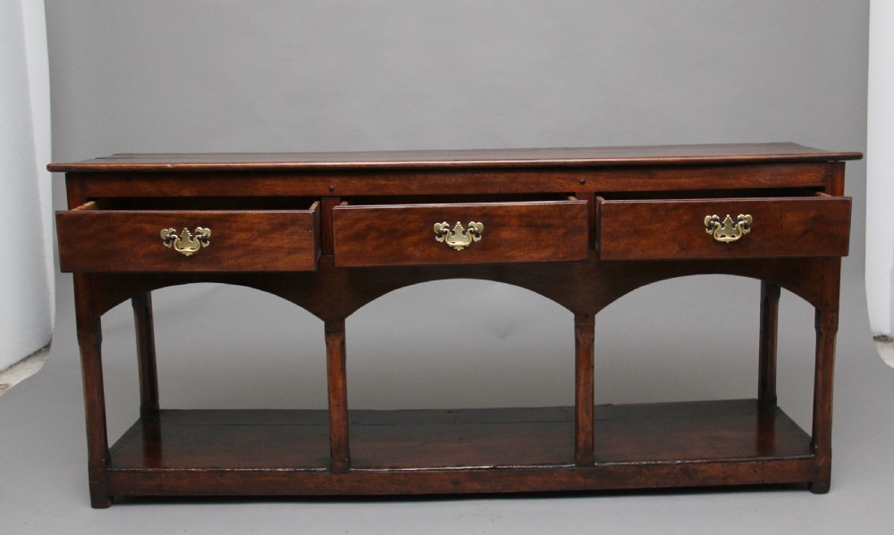 Mid 18th Century walnut country dresser View II
