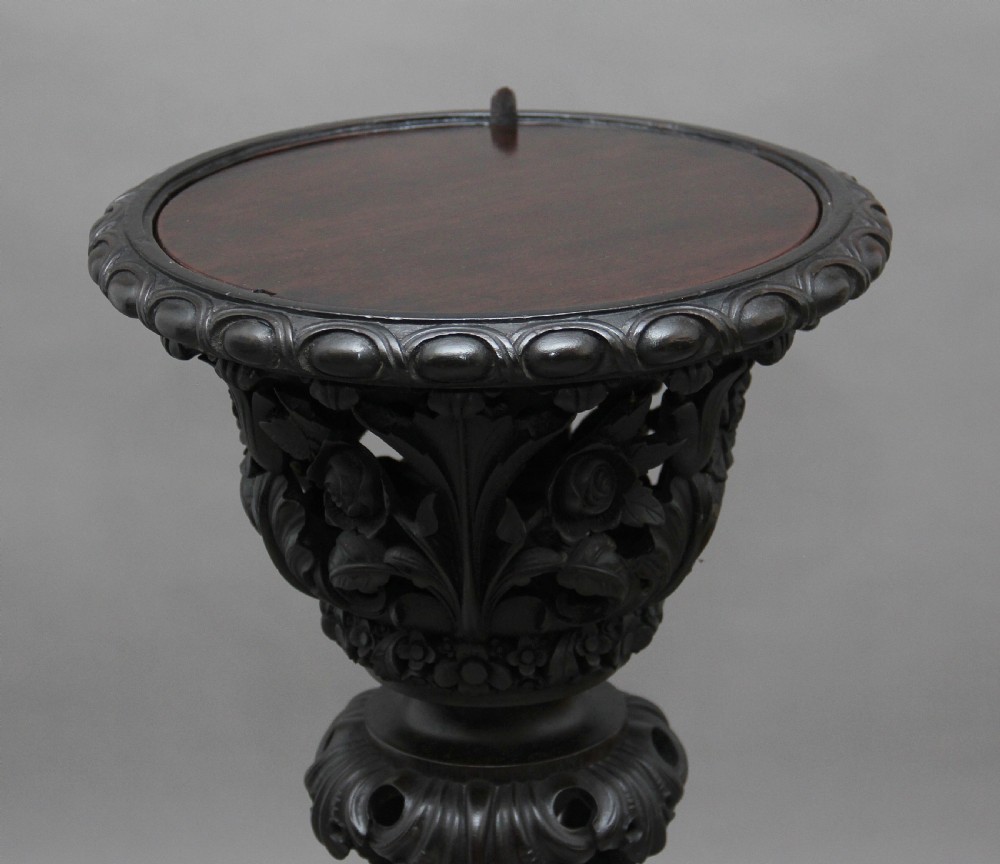 19th Century carved mahogany jardinere View VI