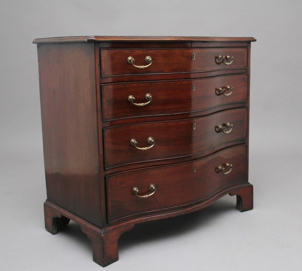 18th Century mahogany serpentine chest of drawers View II