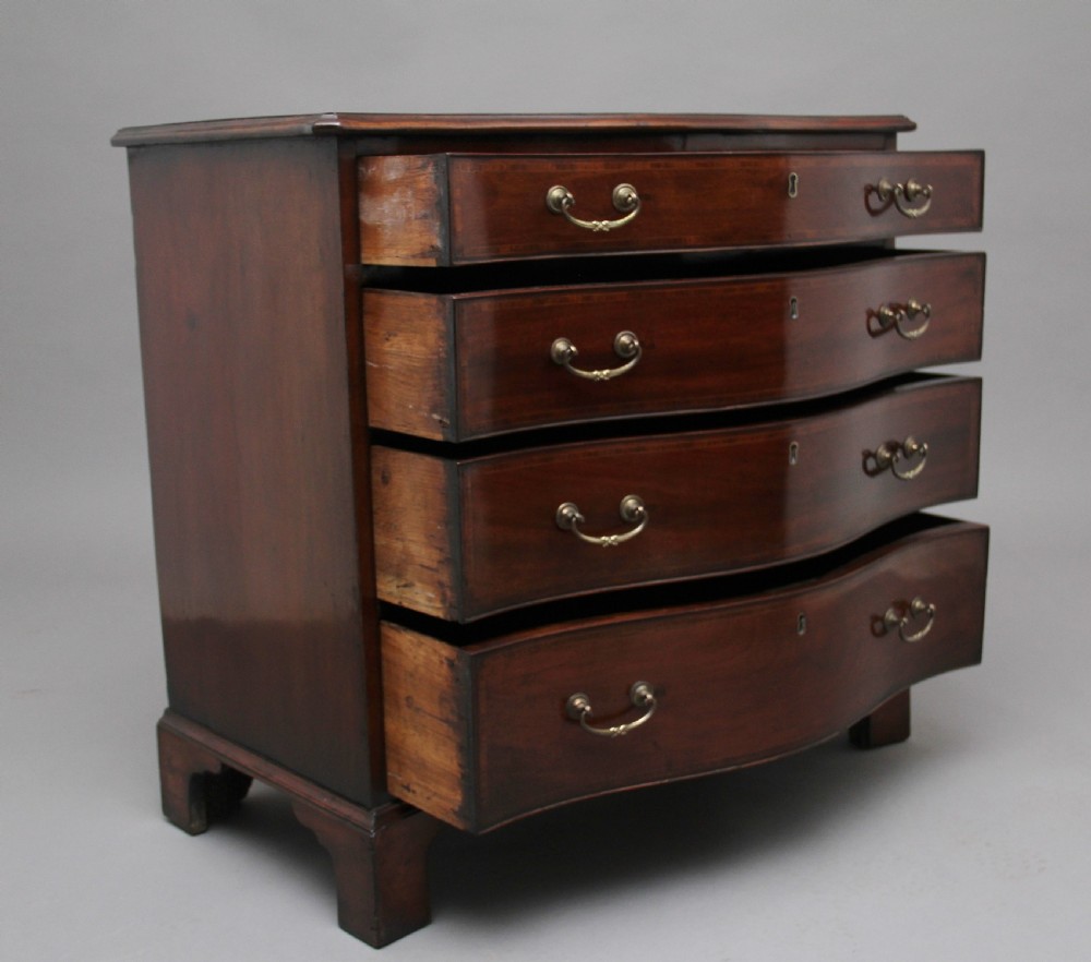 18th Century mahogany serpentine chest of drawers View III