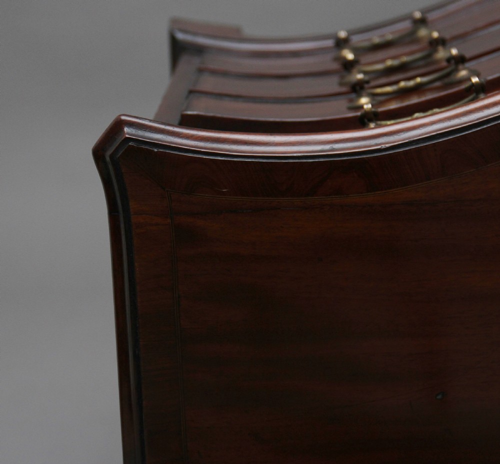 18th Century mahogany serpentine chest of drawers View VIII