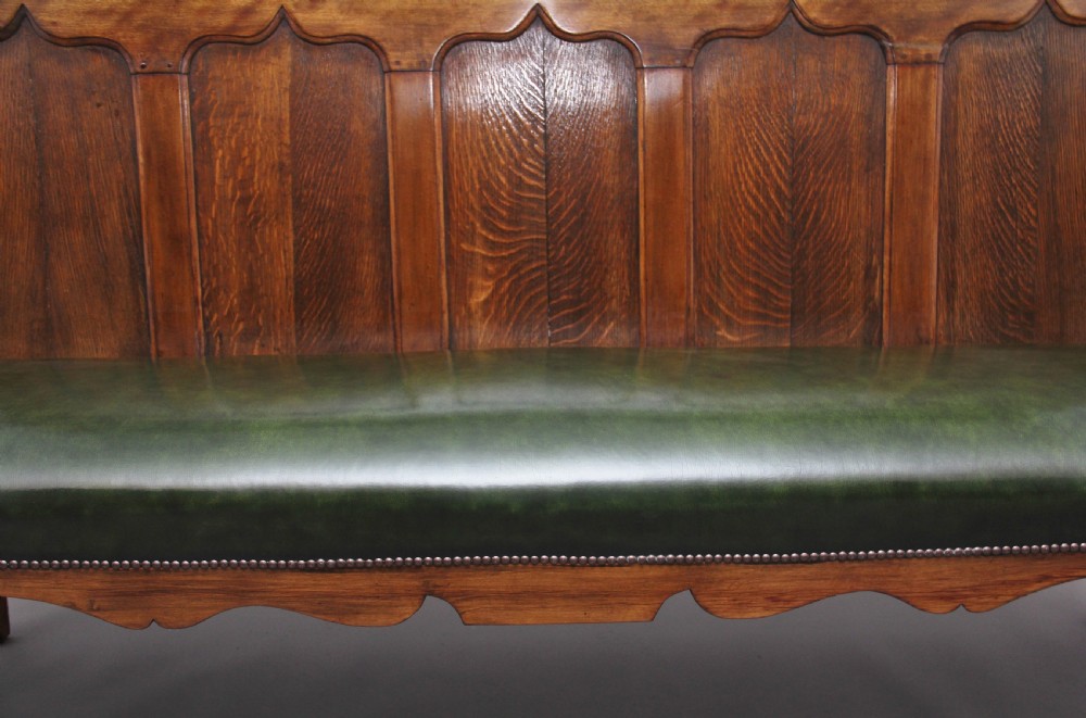 18th Century oak and fruitwood settle View X