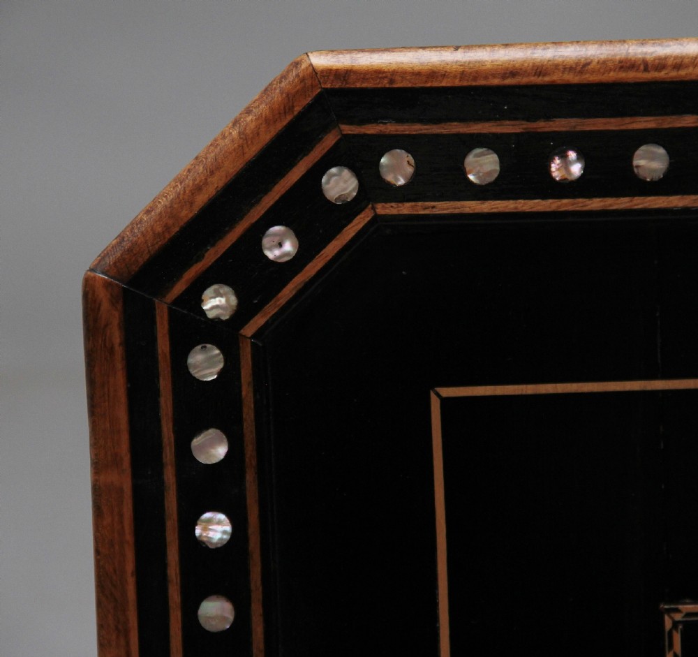 19th Century ebony and inlaid occasional table View VII