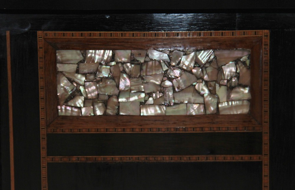 19th Century ebony and inlaid occasional table View IX