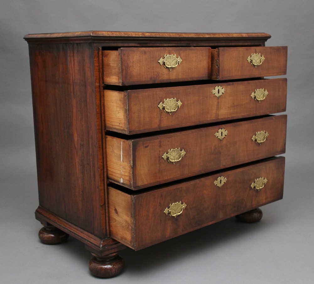 18th Century walnut chest of drawers View III