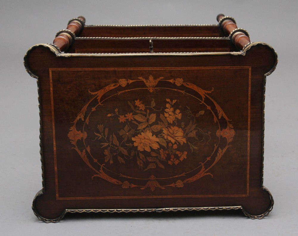 19th Century mahogany and inlaid three tier etagere table View VII