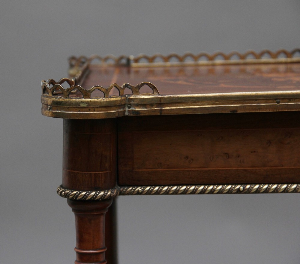 19th Century mahogany and inlaid three tier etagere table View X