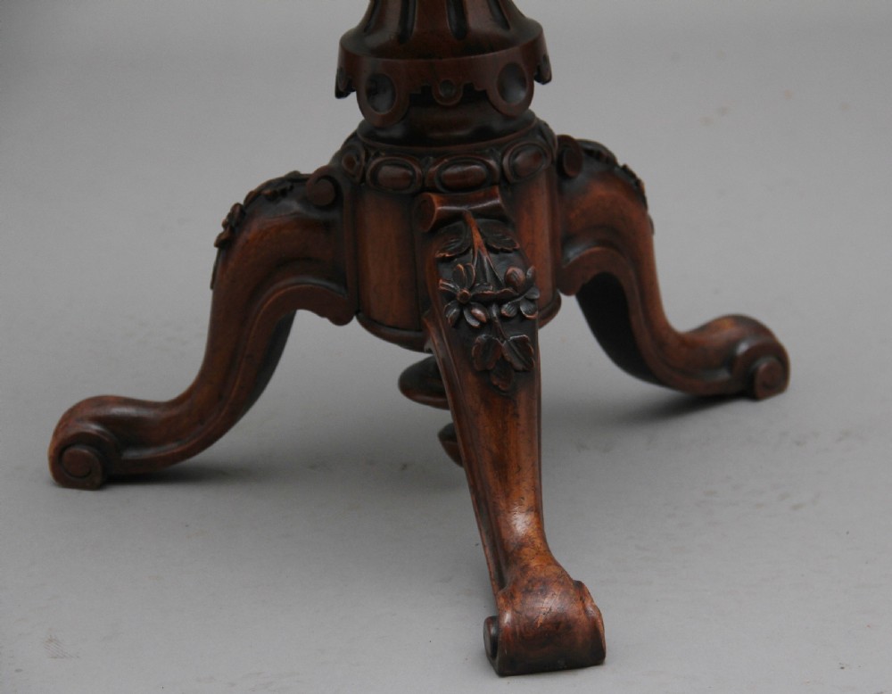 19th Century carved walnut piano stool View VII