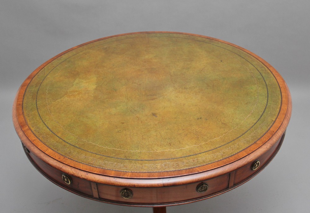 Early 19th Century mahogany drum table View II
