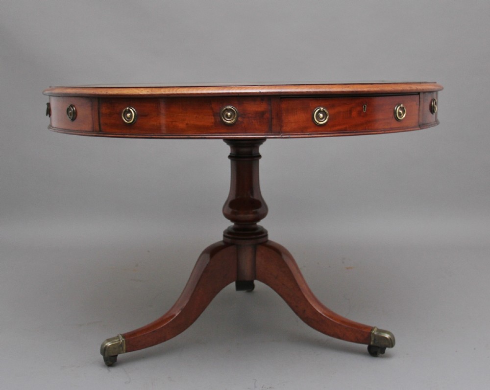 Early 19th Century mahogany drum table View VII