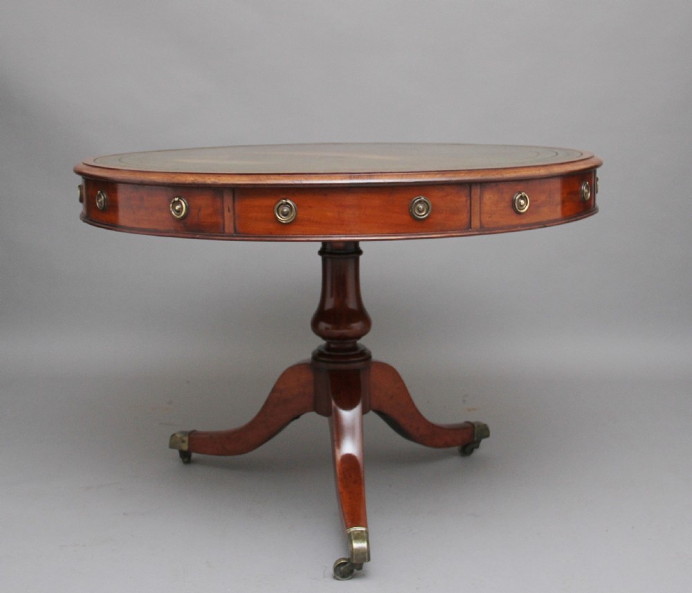 Early 19th Century mahogany drum table View IX